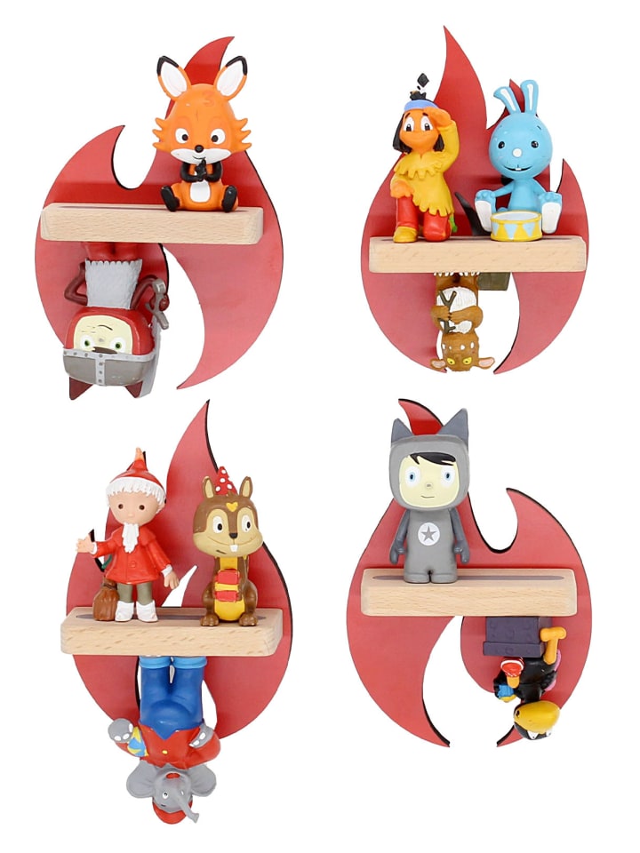 Regal Feuerwehr Flammen Toniebox Tonies Figuren in Rot