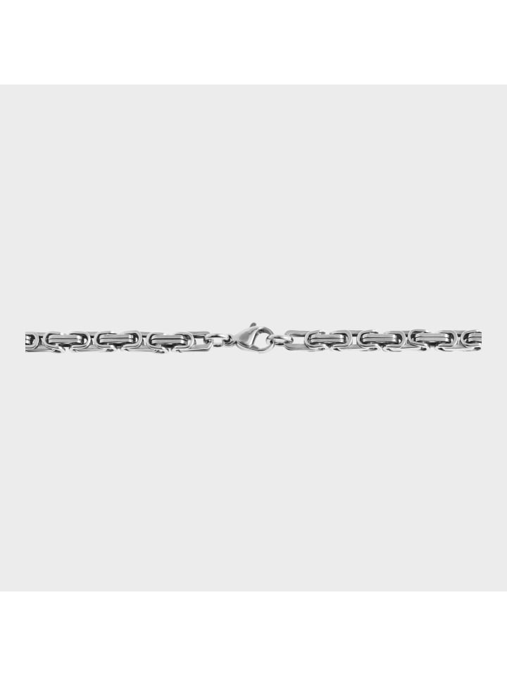 Unisex Halskette – Königskette aus Edelstahl 45 cm in silber