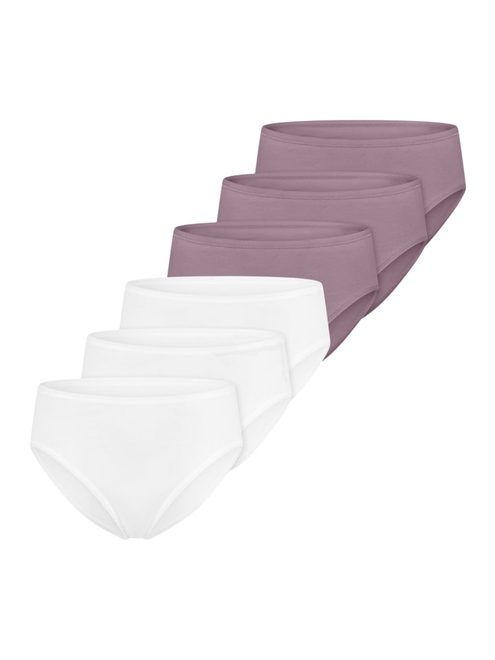 Slip Essentials Cotton in Weiß / lila