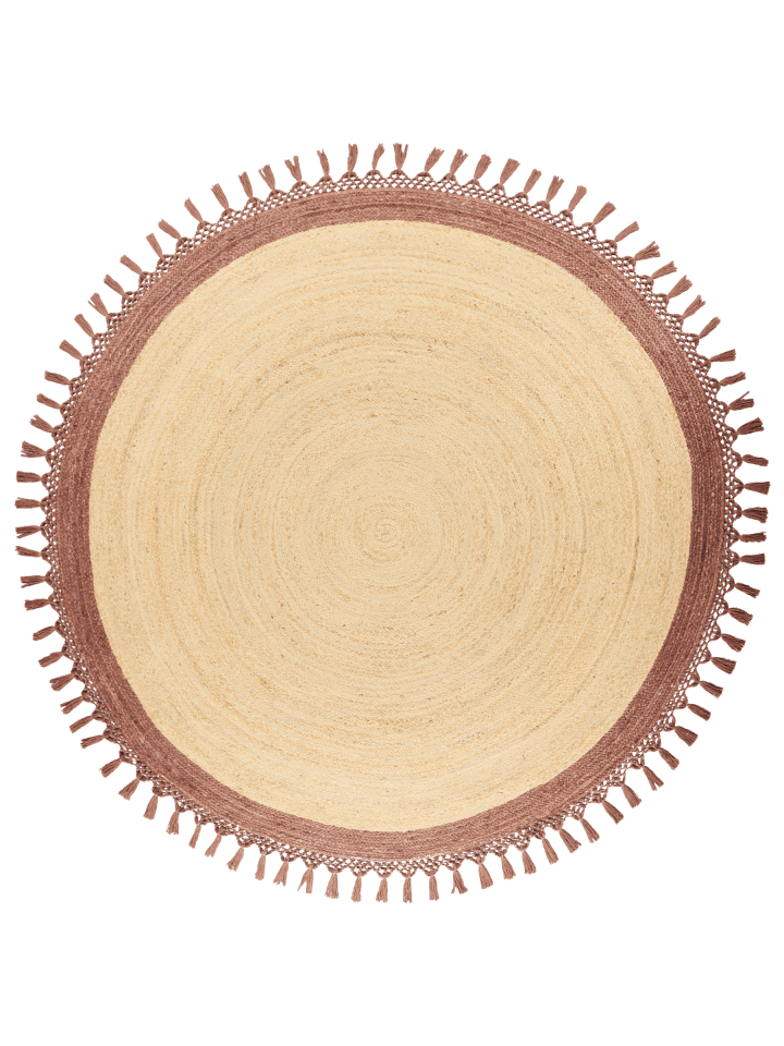 Geflochtener Teppich MARTS in Beige/Braun - (W) 200 x (L) 200 cm