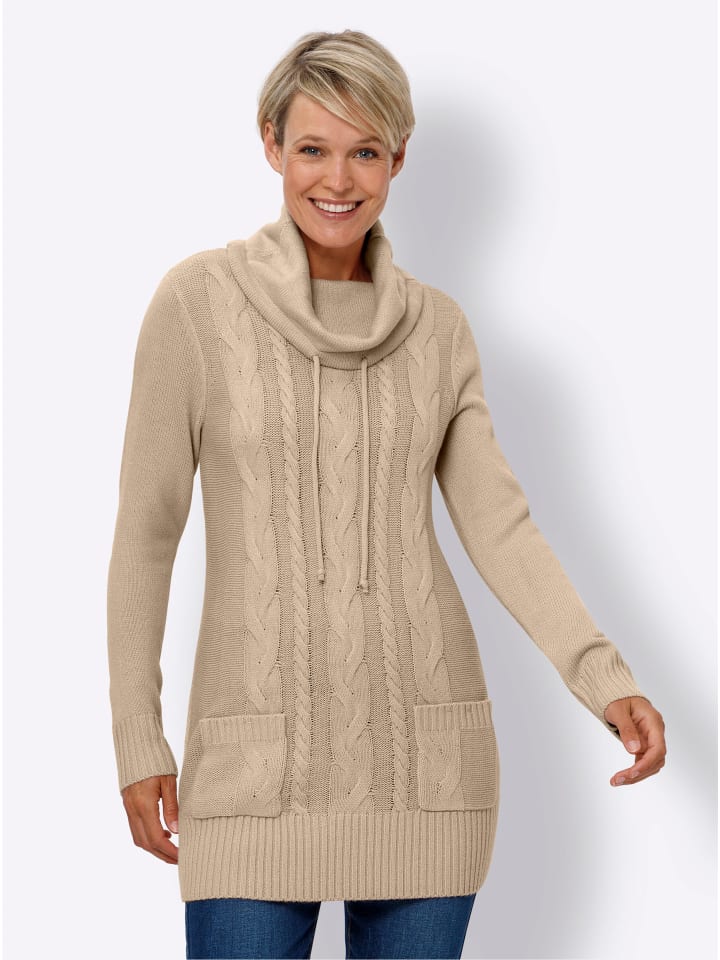 Longpullover in beige