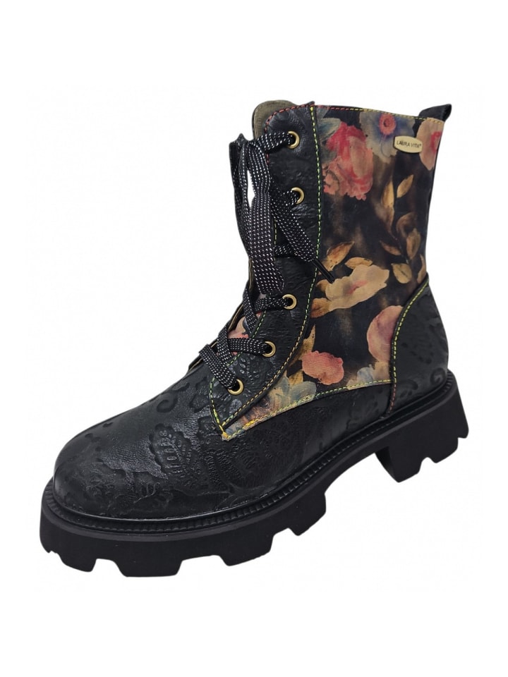 Schnürstiefel in Schwarz