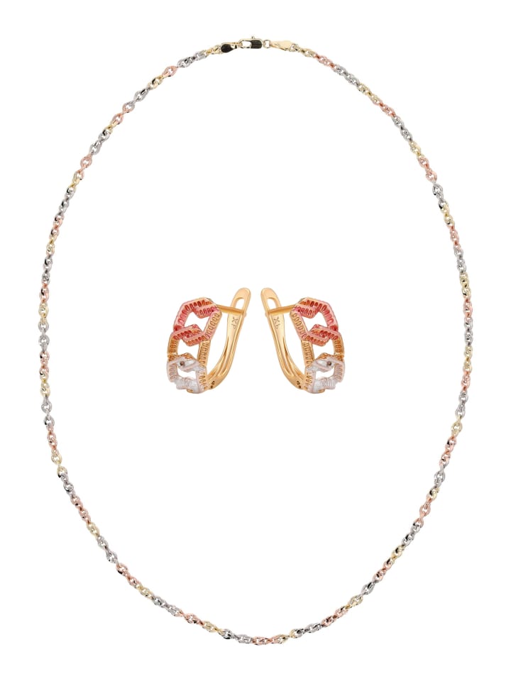 Women Jewelry Set in gold rose silver