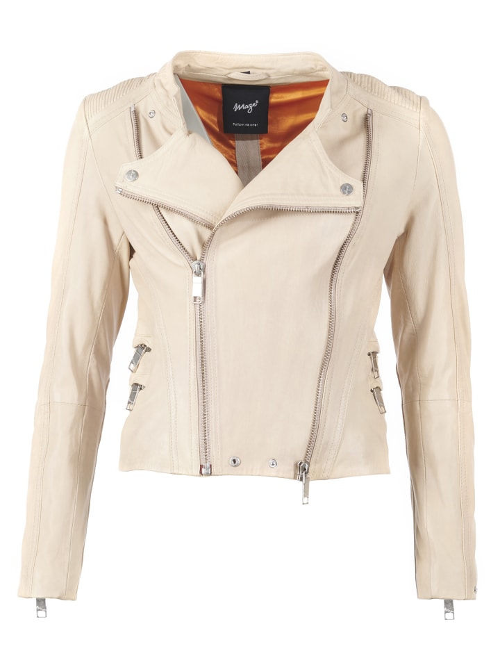 Lederjacke Chrystal in powder