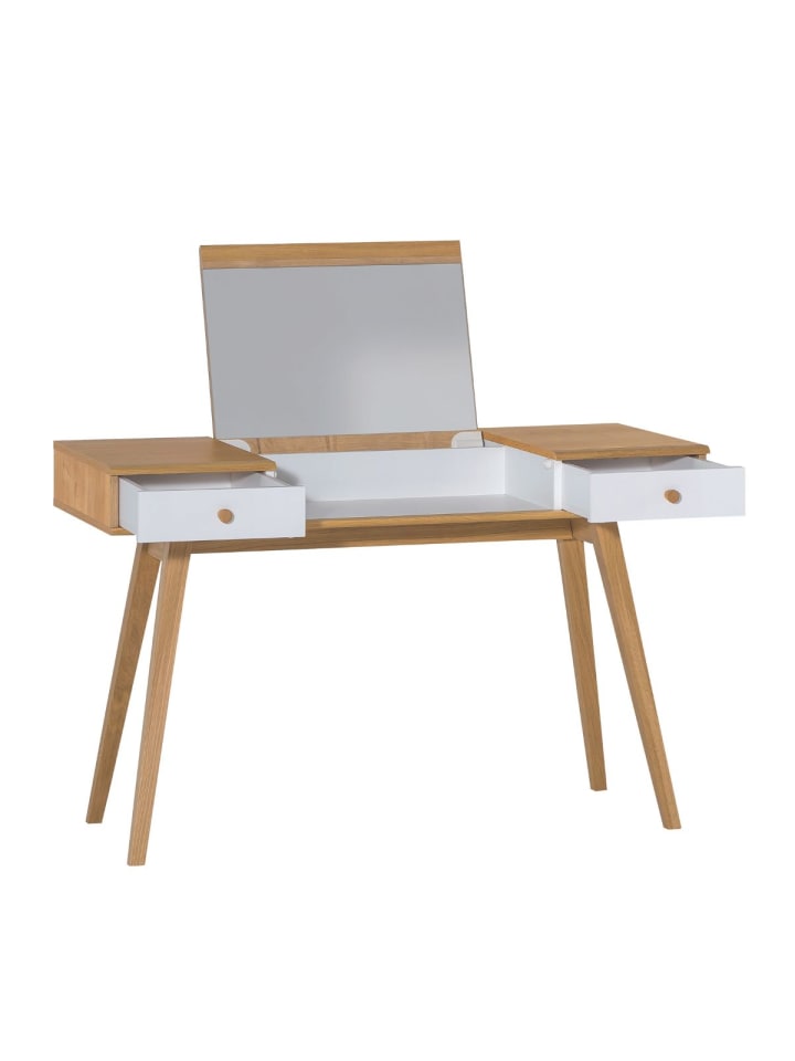 Schminktisch mit Spiegel 502005 in Helle - (W)120  x (H)116,6  x (L)50 cm