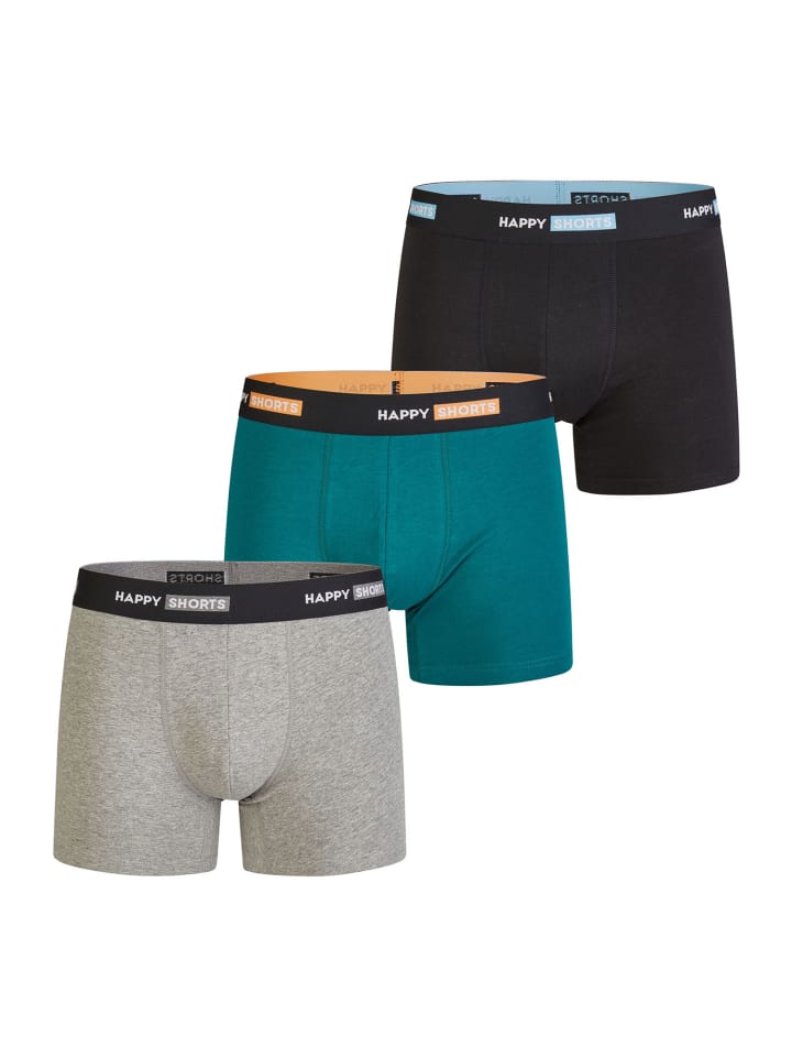 Retro Boxer Jersey in turqouise-black-grey