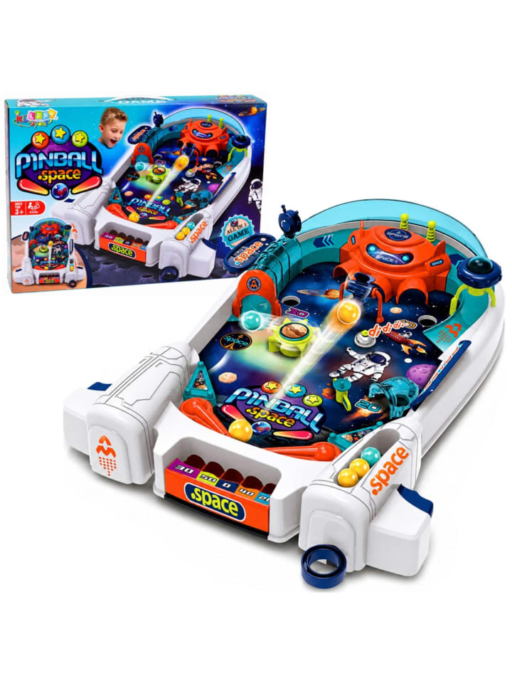 Lean Toys Arcade-Spiel Weltraum-Flipper Weltraum-Flipper Rakete Hindernisse 8