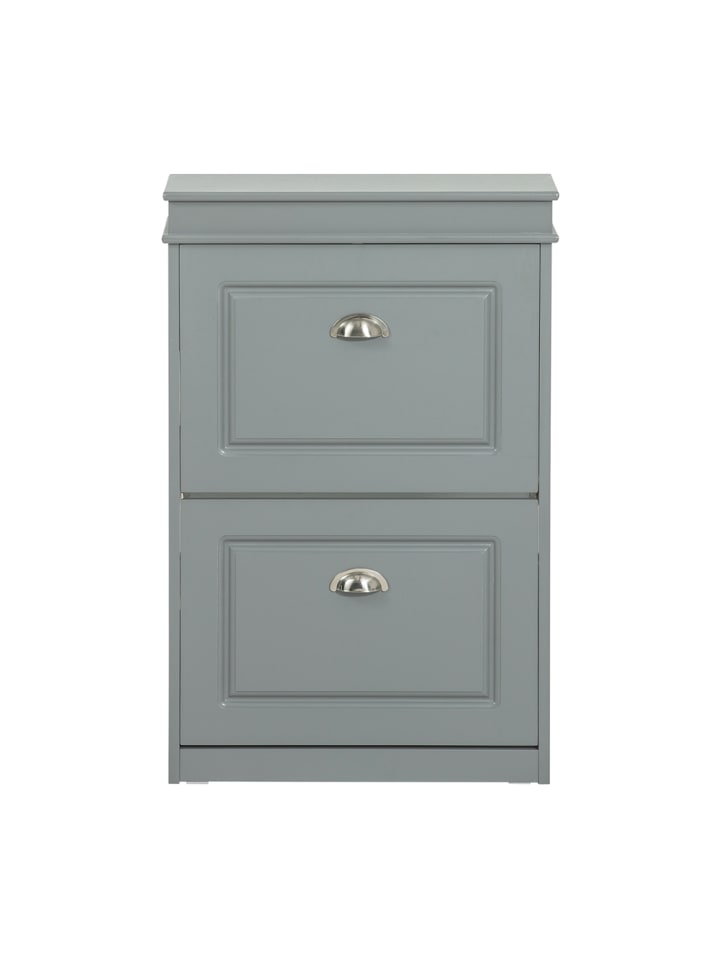 Schuhschrank in Mattgrau - (W) 24 x (H) 83 x (L) 54 cm
