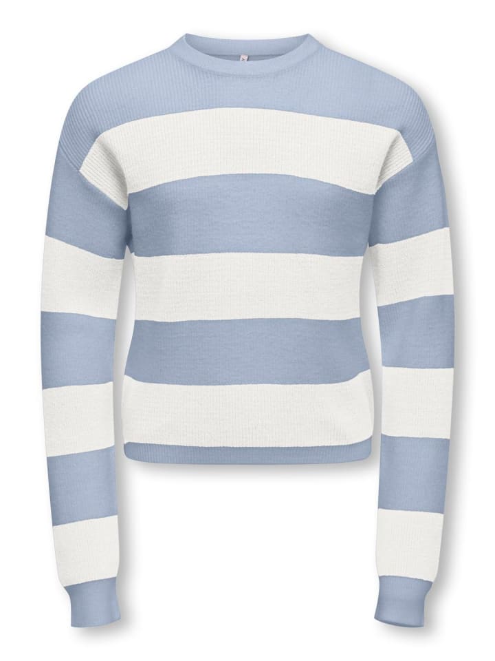 Pullover KOGFRANCA SHORT L/S STRIPE KNT in soft chambray