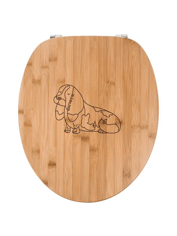 Toilettensitz Hund Basset Hound ohne Spruch in Transparent