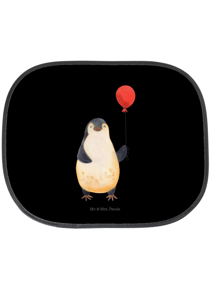 Sonnenblende Pinguin Luftballon ohne Spruch in Schwarz