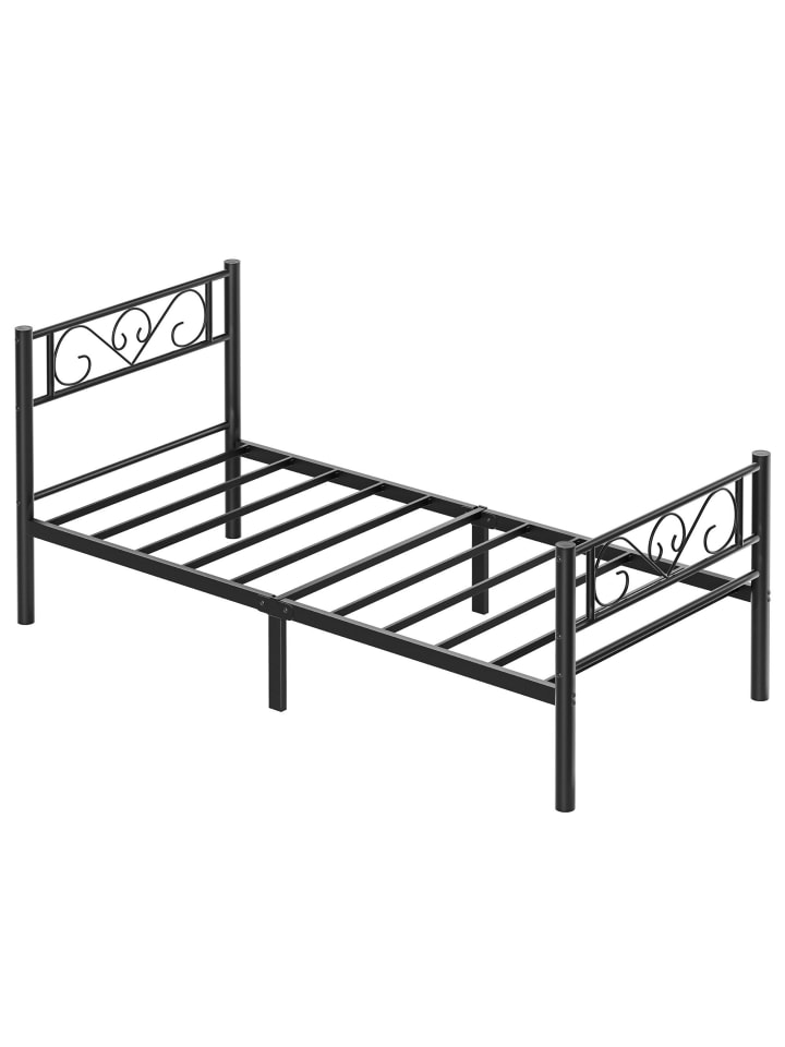 Bettgestell Vivian in Schwarz - (B)91.8 x (H)86.4 x (T)208 cm