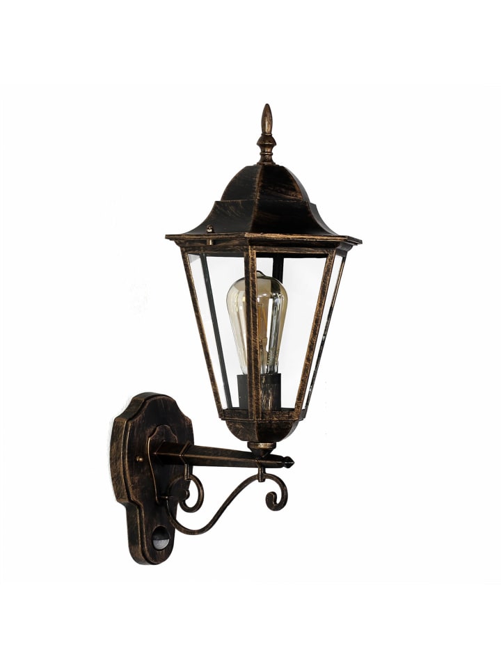Außen Wandlampe (B)20.3 x (H)50.5 cm in Schwarz Kupfer