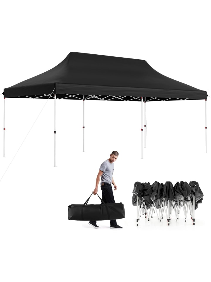 Pavillon 3x6m in Schwarz