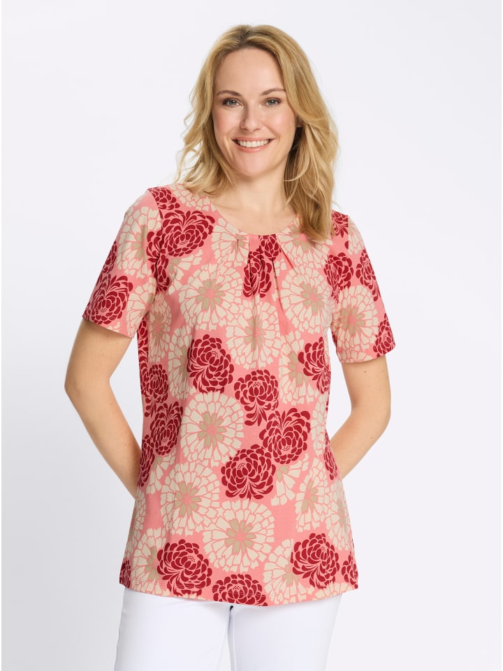 Longshirt in flamingo-kirsche-bedruckt