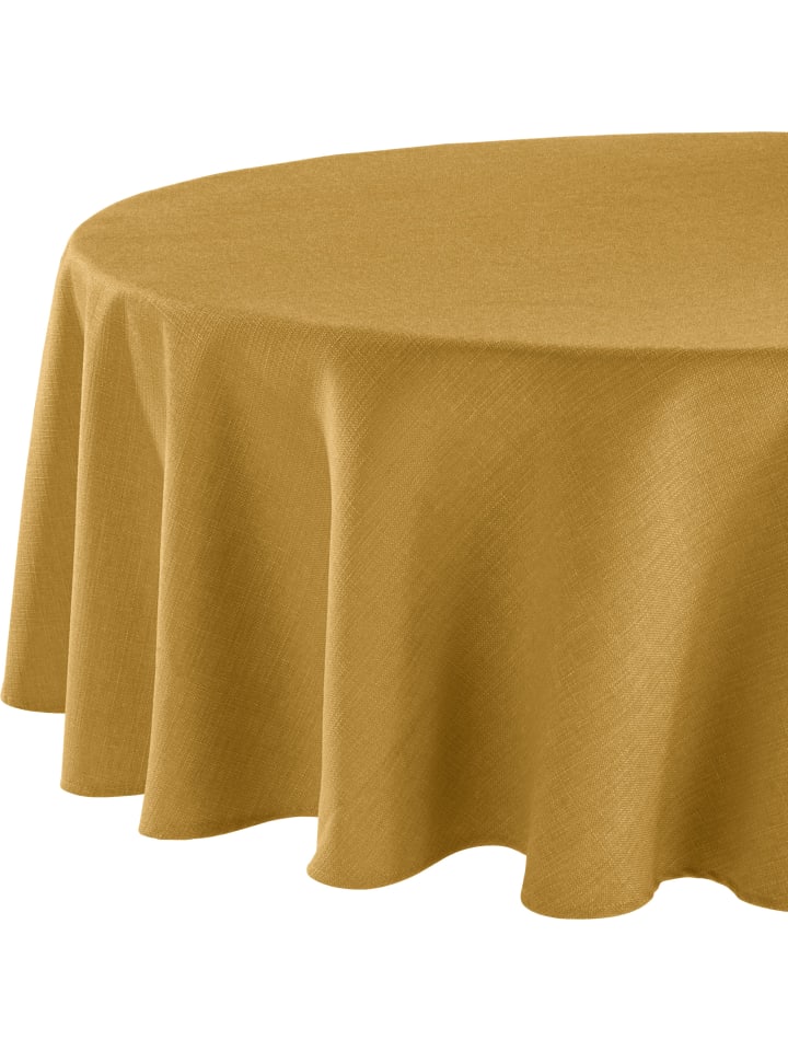 Tischdecke Krefeld in curry