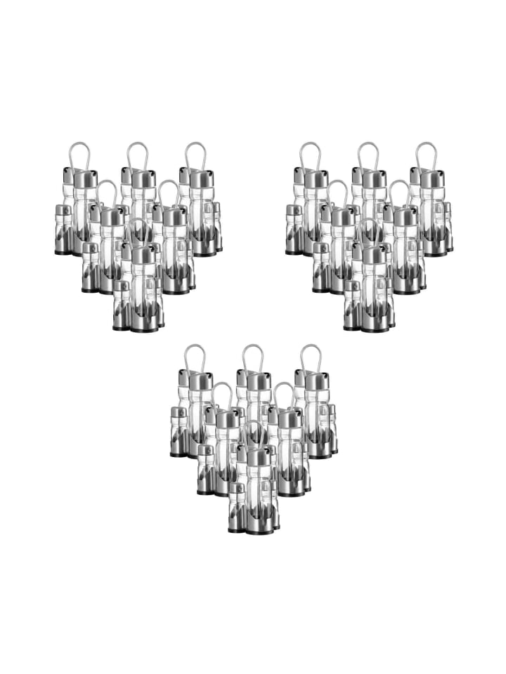 18er Set Menageset Basic in Transparent-Silber