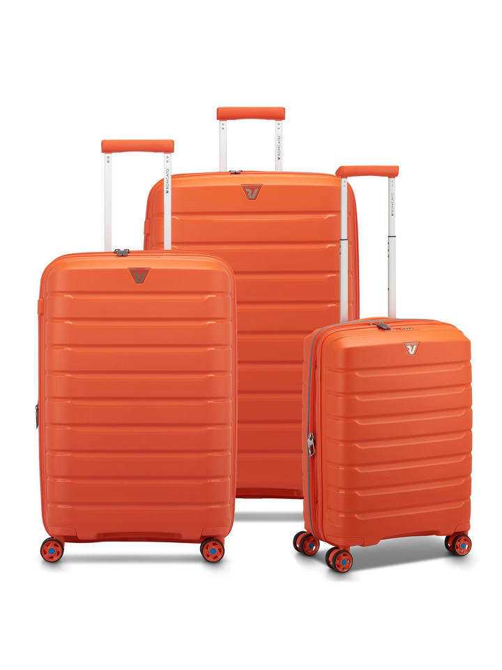 B-Flying Move 4 Rollen Kofferset 3-teilig mit Dehnfalte orange