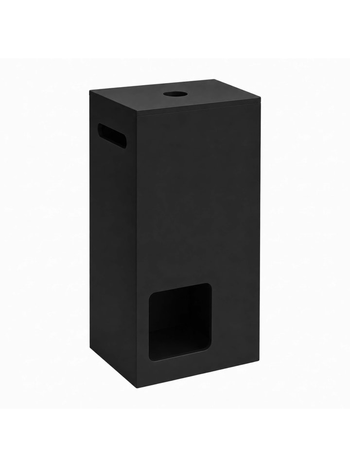 Toilettenpapier Aufbewahrung in Schwarz - (B)25 x (H)50 x (T)14 cm