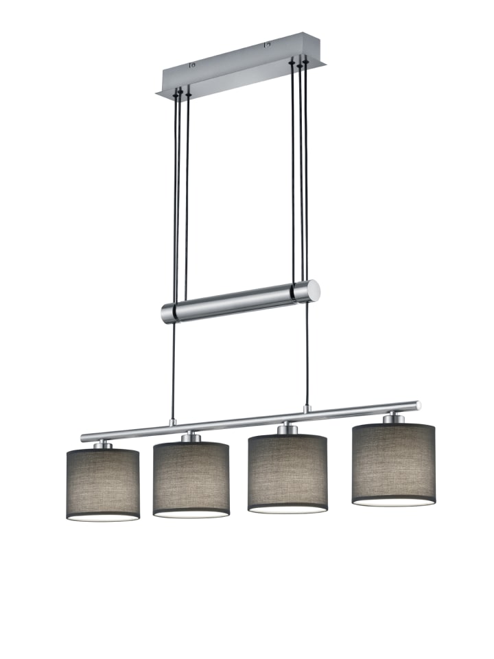 Pendelleuchte GARDA in Nickel matt / grau