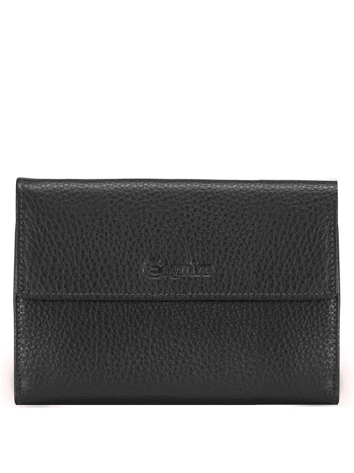 Primavera Geldbörse Leder 14 cm schwarz