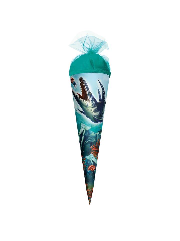 Schultüte klein Dino Mosasaurus 50 cm in Bunt