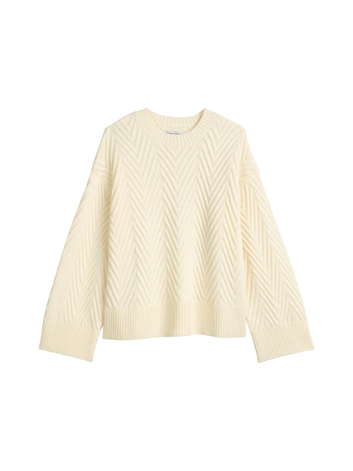 Strickpullover relaxed in White Blush