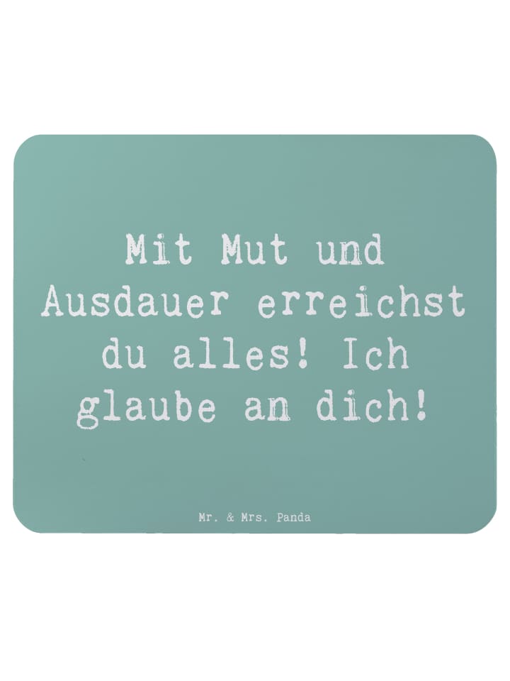 Mouse-Pad Spruch Sportliche Wettkämpfe Mut und ... in Meeresbrise