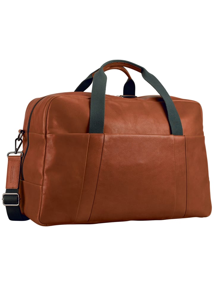 Hamburg Weekender Reisetasche Leder 52 cm cognac