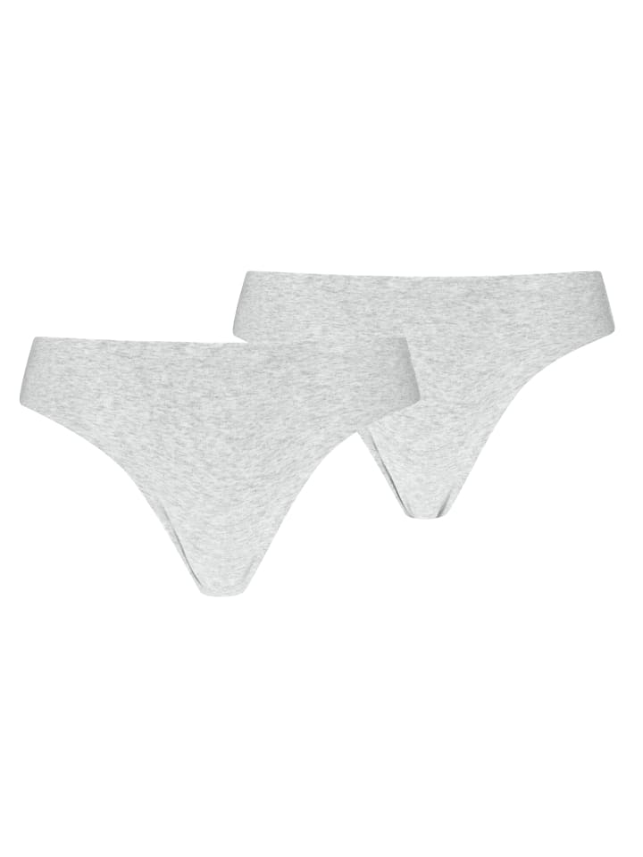 2er Pack Invisible Ultra Soft Cotton Strings in Hellgrau