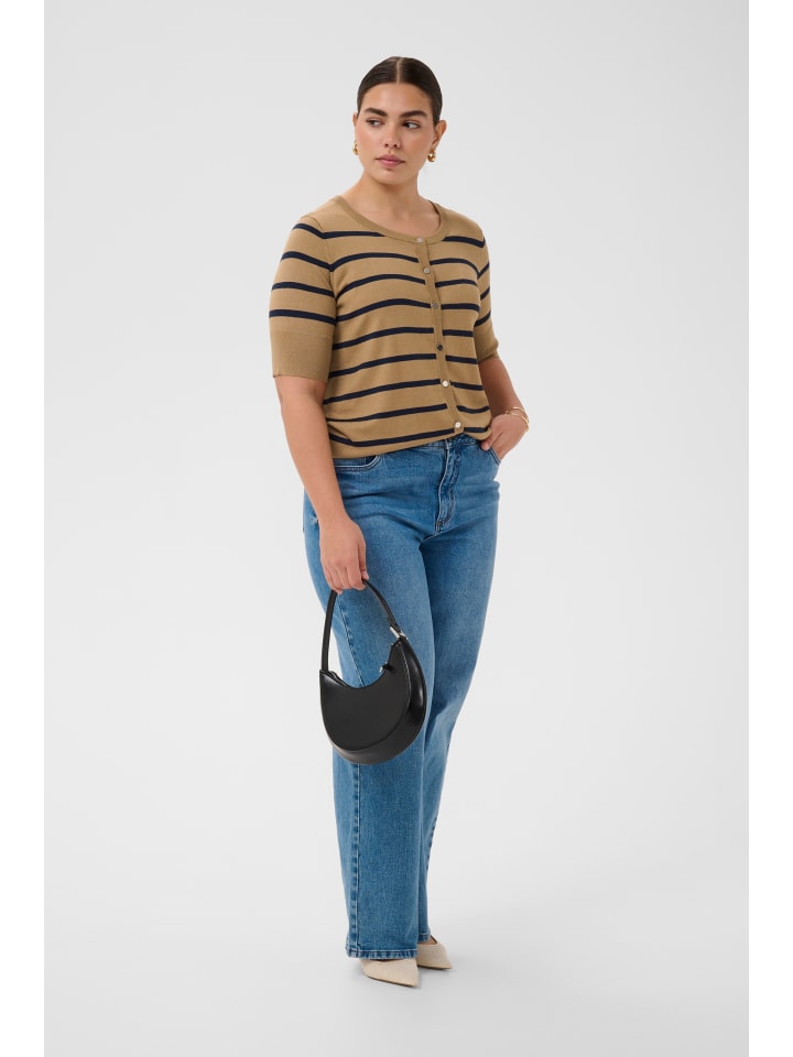 Strickjacke KClizzy Regular fit in Petrified Oak/ Midnight Stripe