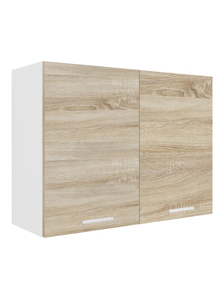 Küchenschrank B. 80 cm Hängeschrank Küche Esilo in Weiß / Sonoma-Eiche