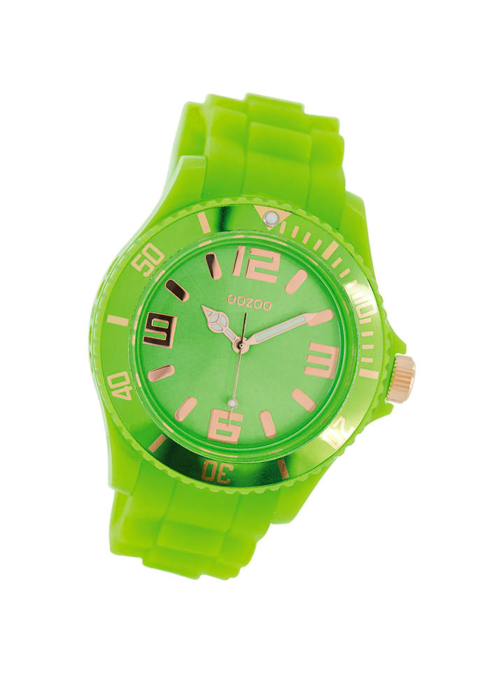 Analog-Armbanduhr Oozoo Timepieces grün groß (ca. 43mm)