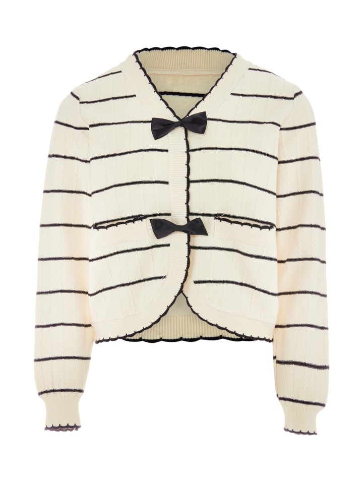 Damen Cardigan in Weiss Schwarz
