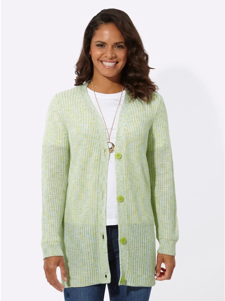 Strickjacke in reseda-hellblau
