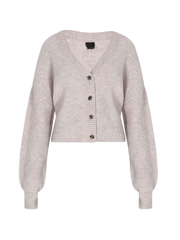 Damen Cardigan in Grau Melange