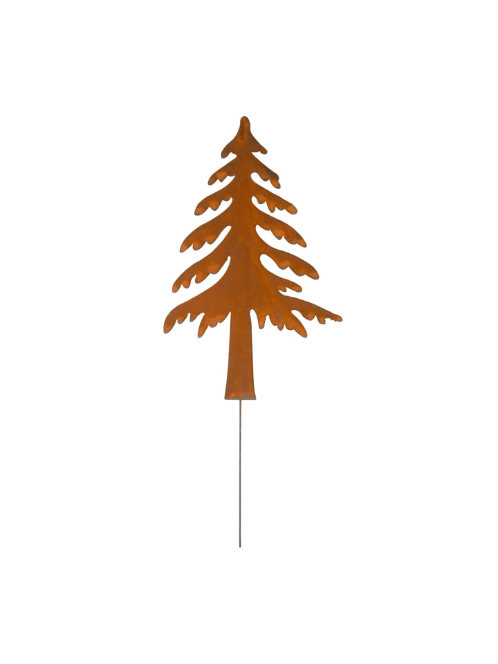 Gartenstecker Rost Tannenbaum in Braun