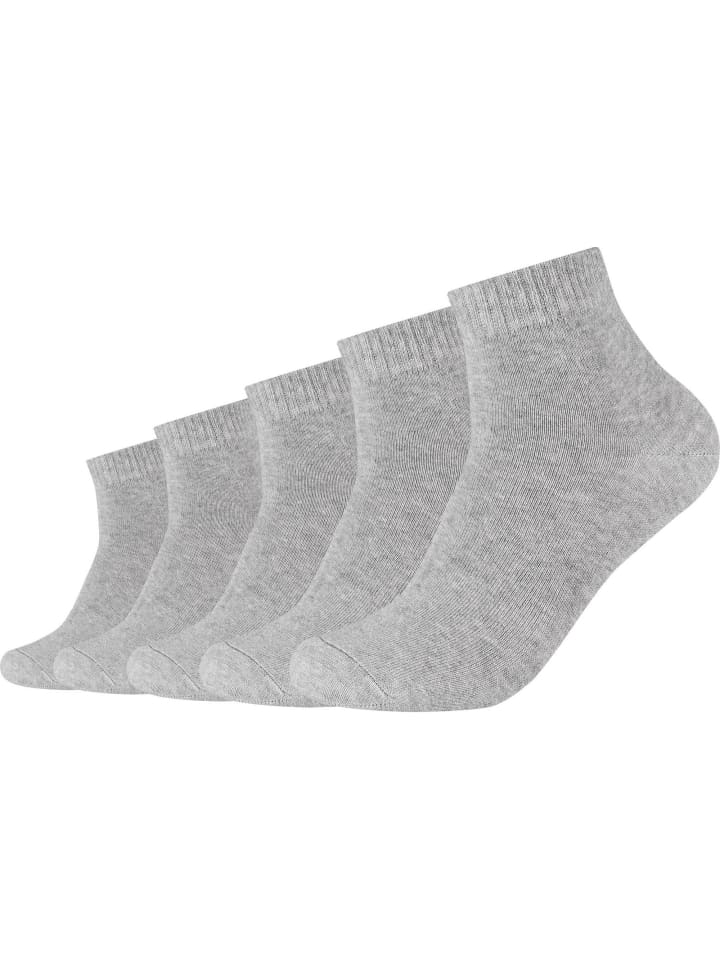 Unisex-Kurzsocken 5 Paar in grau