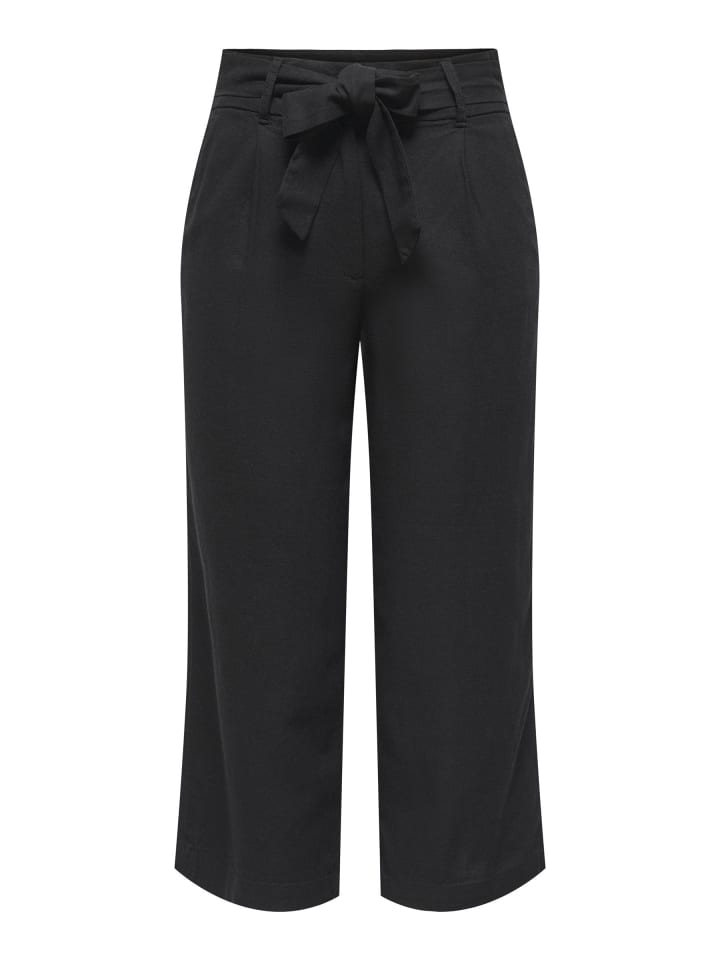 Hose mit weitem Beinschnitt in Black