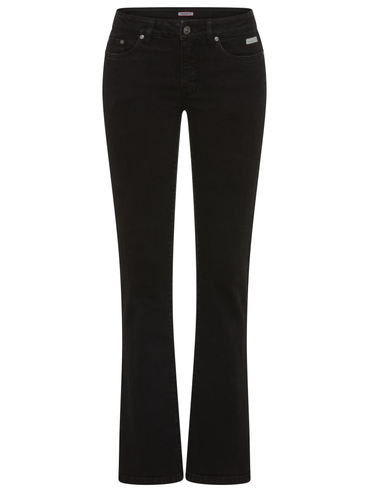 Bootcut-Jeans in schwarz