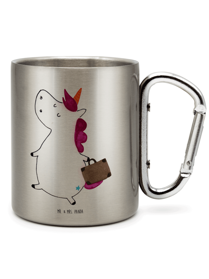 Tasse Einhorn Koffer ohne Spruch in Silber