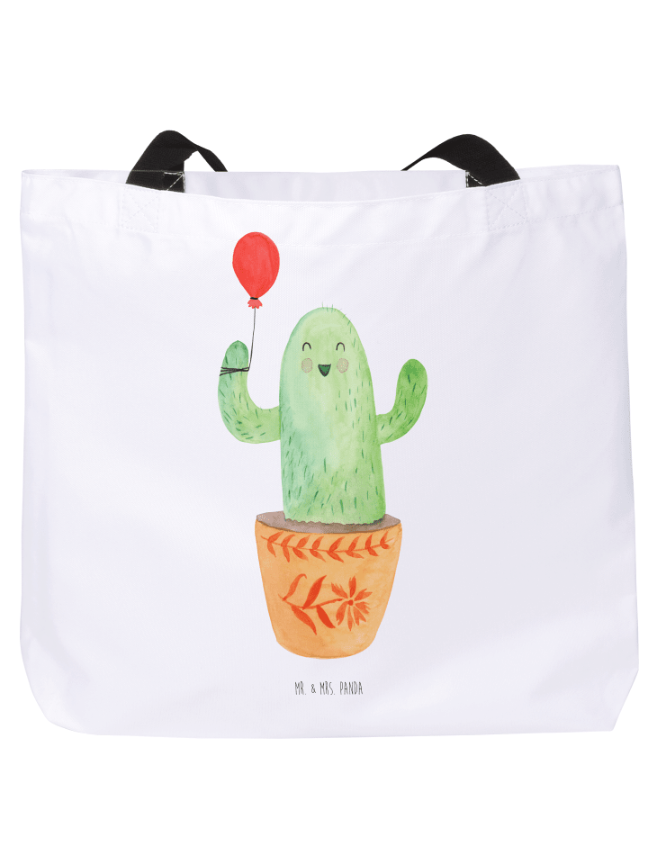 Shopper Kaktus Luftballon ohne Spruch in Weiß