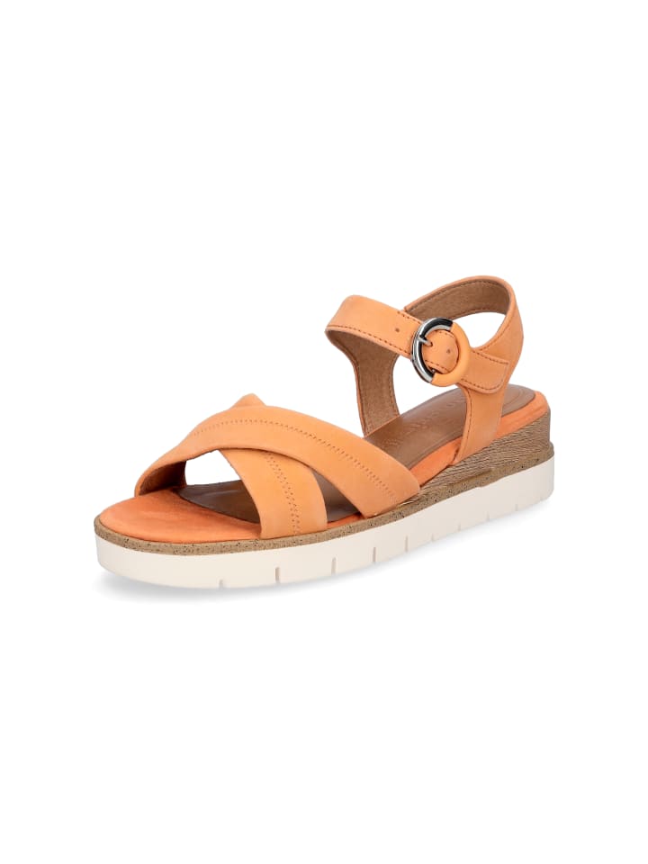 Keilsandalette in Orange