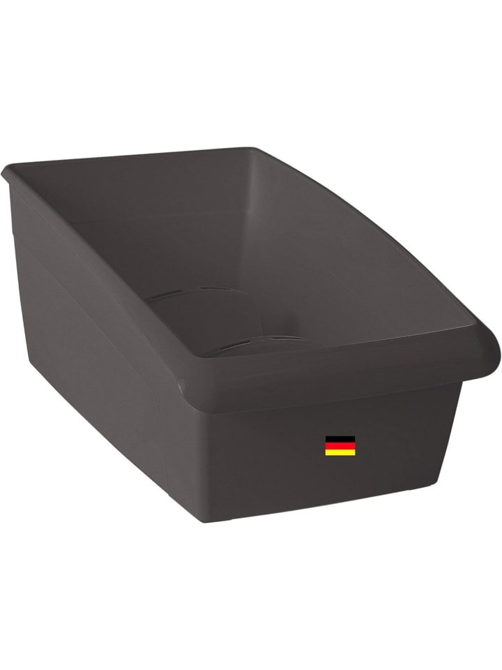Novaliv Medikamenten Organizer klein Hausapotheke - 25 x 12 cm ANTHRAZ in Weiß