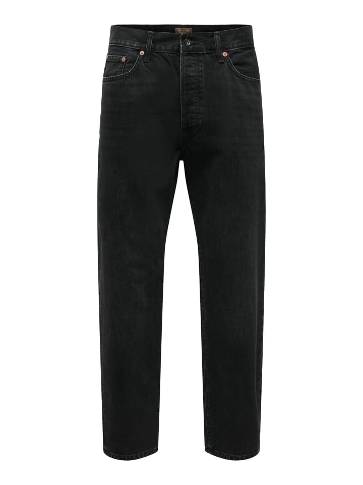 Locker geschnitten in Washed Black