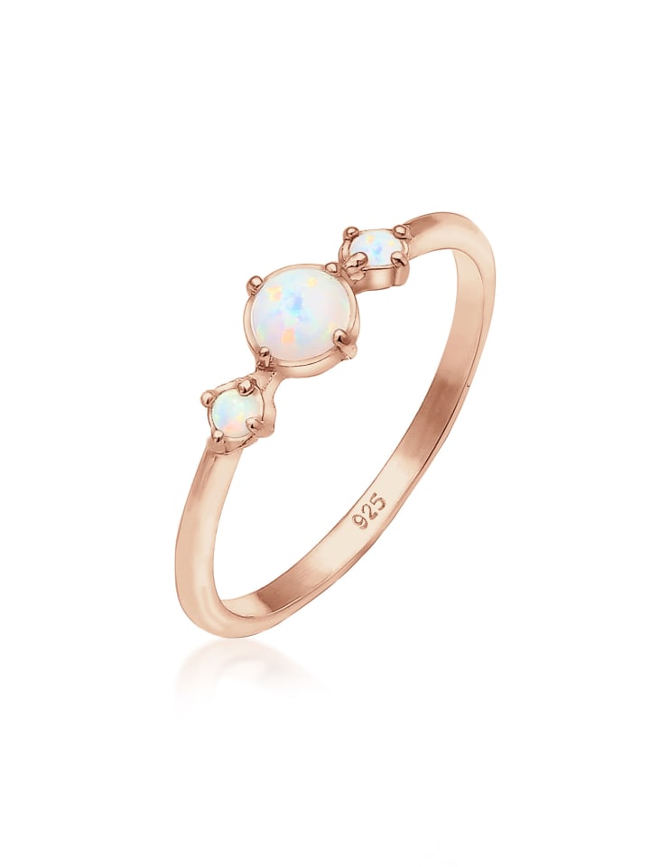 Ring 925 Sterling Silber Verlobungsring in Rosegold