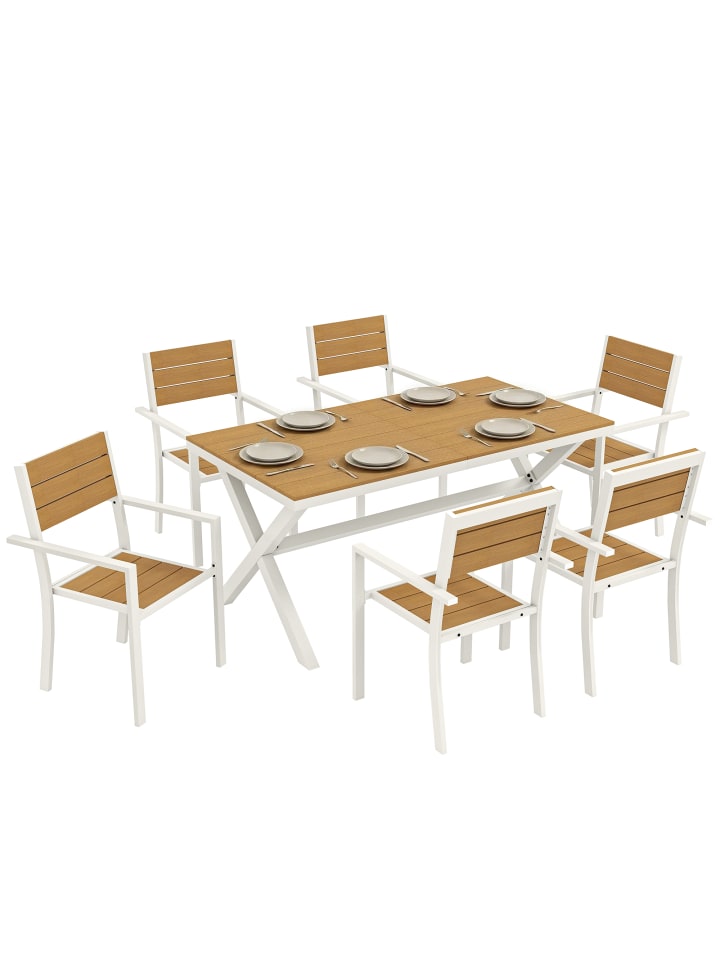 Outdoor Essgruppe in Teak 160L x 86B x 72H cm