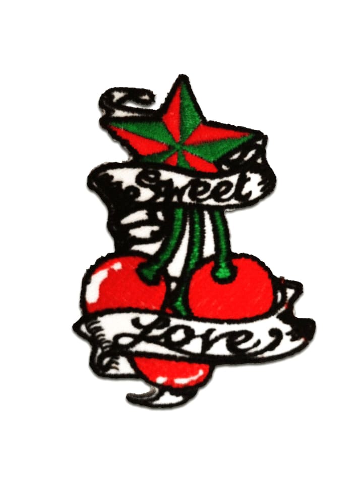 Sweet Love KirscheApplikation Bügelbild inRot