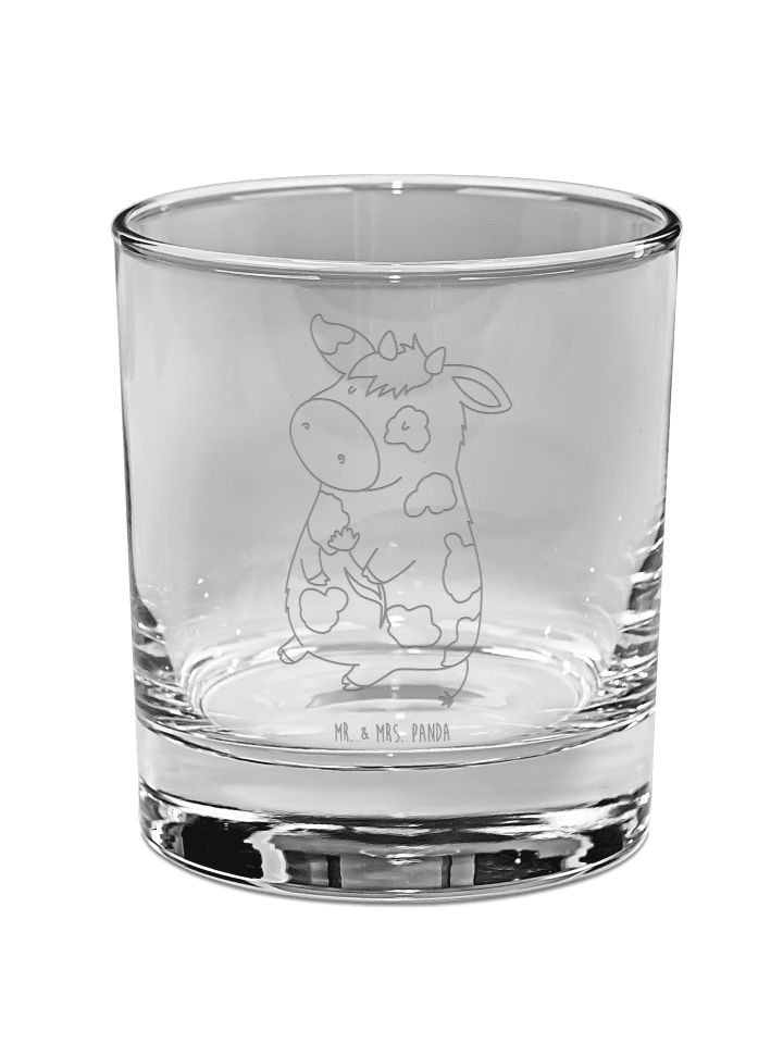 Tumbler Glas Kuh ohne Spruch in Transparent