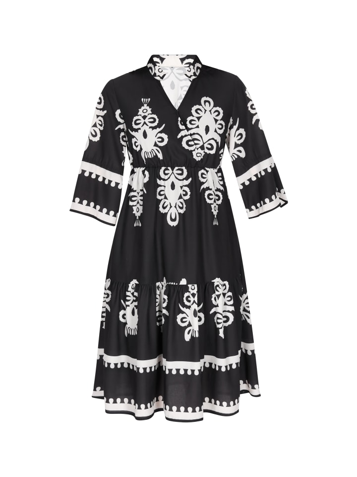 Women Dress in black beige